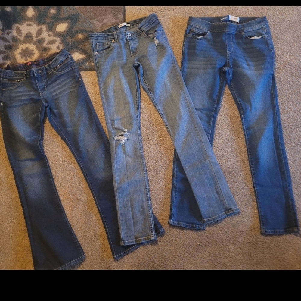 3 pairs of girls jeans